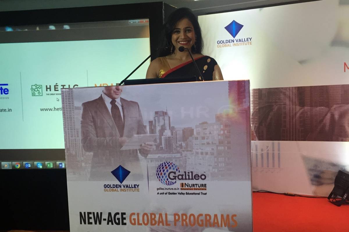 Emcee Reena hosts educational event for Galileo iNurture - Golden Valley Global Institute launch