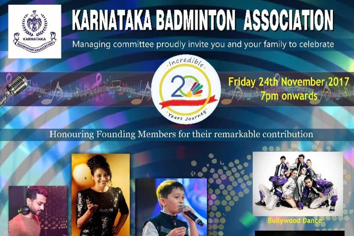 Bangalore’s best Anchor Reena D’souza hosts Karnataka Badminton Association 20years of celebration