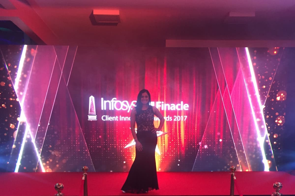 India’s renowned corporate presenter Reena comperes for Infosys Finacle client Innovation awards 2017
