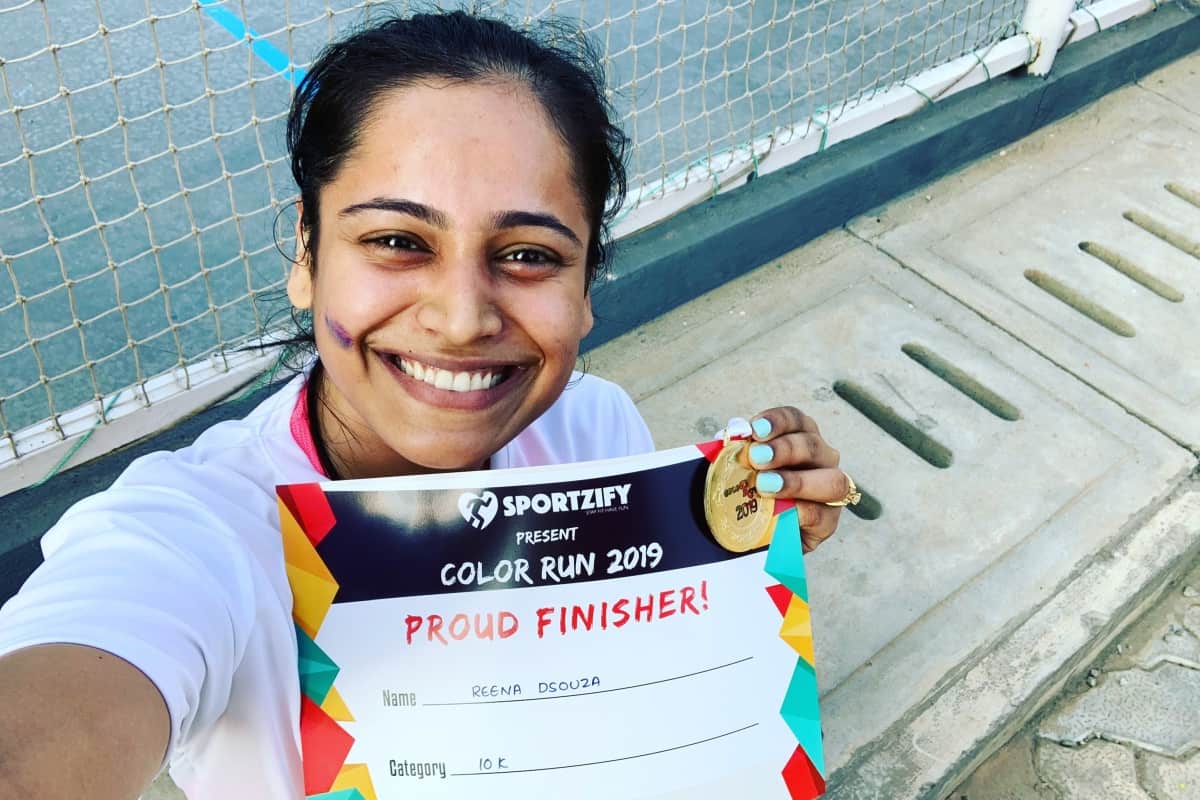 Anchor Reena joins Decathlon Color Run 2019 and completes 10k run