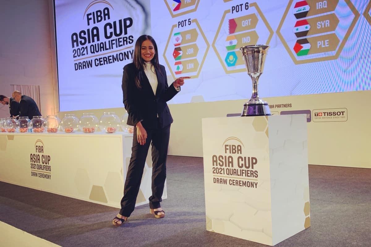 Sports Anchor Reena hosts FIBA Asia Cup 2021 Qualifiers Draw ceremony in Bangalore